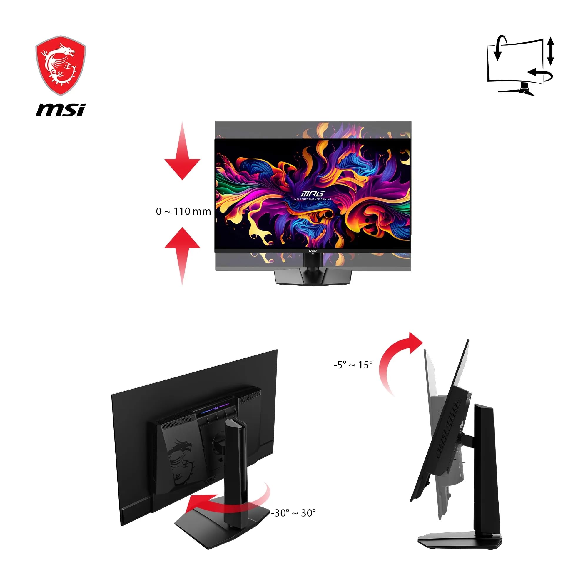MSI MPG 321URX QD-OLED Écran Gaming 31.5" UHD