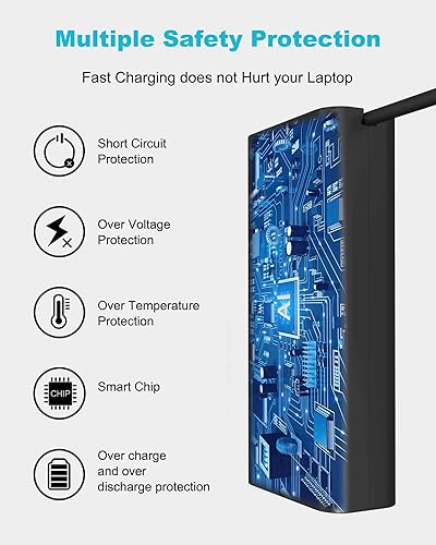 Miniatura 6 de Cargador USB tipo C de 60 W y 65 W compatible con Dell Latitude 5540 5550 5420 5450 3550 3450 7440 7430 5530 3540 5430 5520 7420 e5440 para