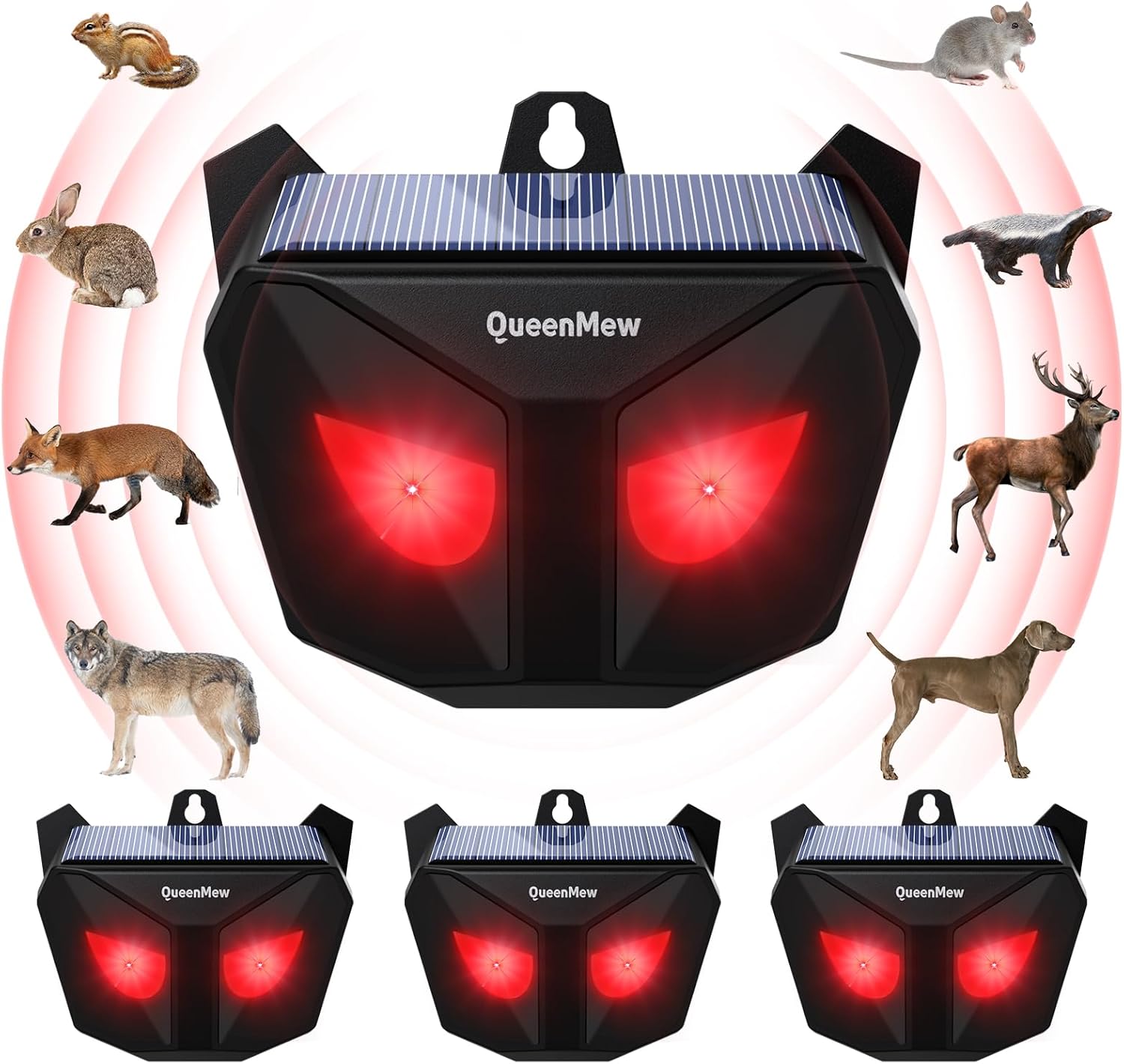 Animal Deterrent Devices, 4 Pack Animal Repeller Outdoor, Raccoon