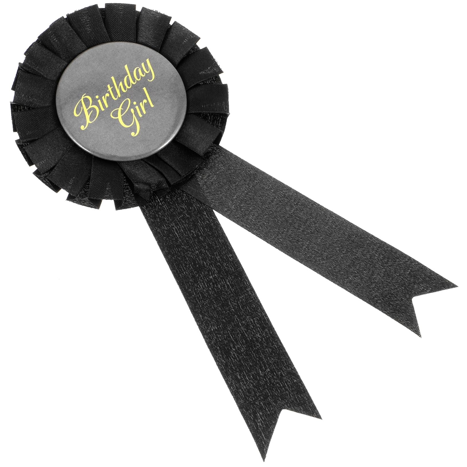 WOFASHPURET Happy Birthday Button Pin Girls Birthday Party Decorations Tinplate Ribbon Brooch Pin