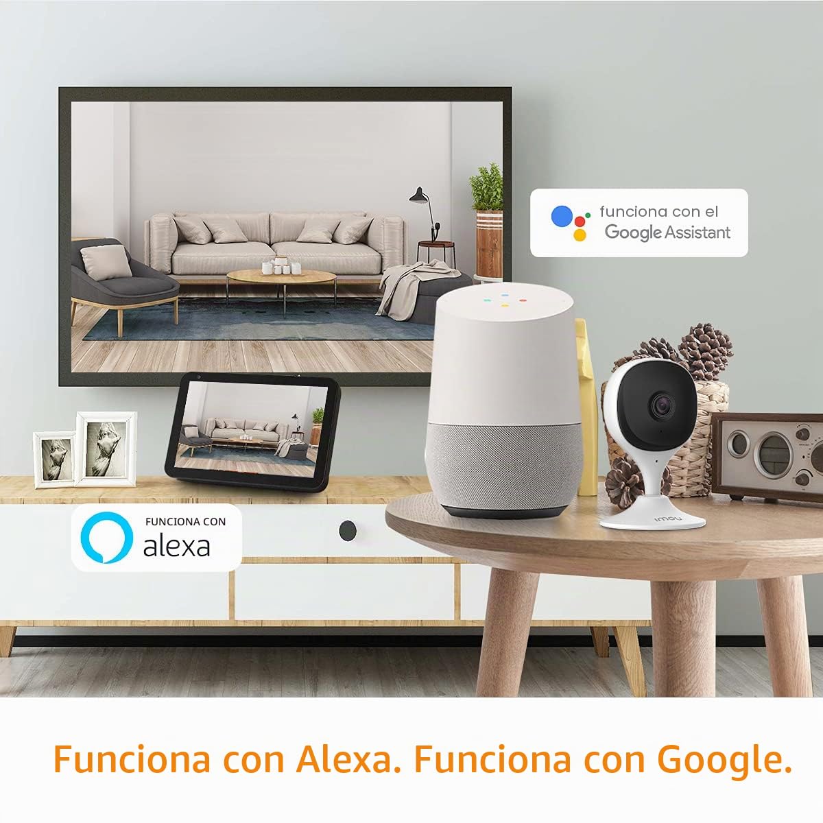 Imou Camara Vigilancia WiFi Interior 2K(3MP) con Detección de Movimiento Humano, Cámara IP WiFi, Visión Nocturna, óptima para Vigilar Bebés y Mascotas Perros, Compatible con Alexa