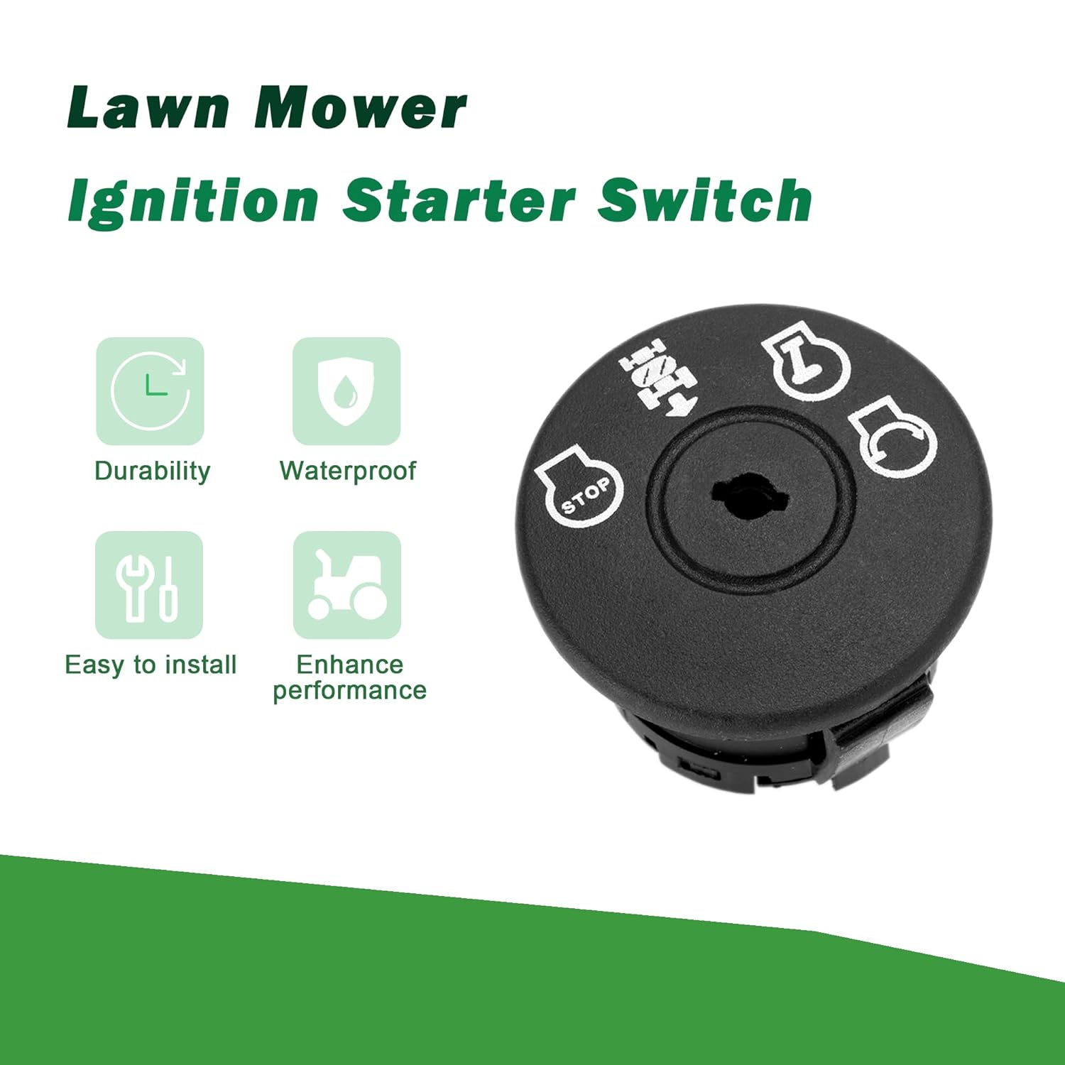 SINTIKI Ignition Switch 4 Position with Keys 532193350 Replace 193350 for Husqvarna LT/LTS/YT/ST/GT Series Craftsman LT1000 LT2000 LT3000 AYP Sears Poulan Riding Lawn Mower Tractor