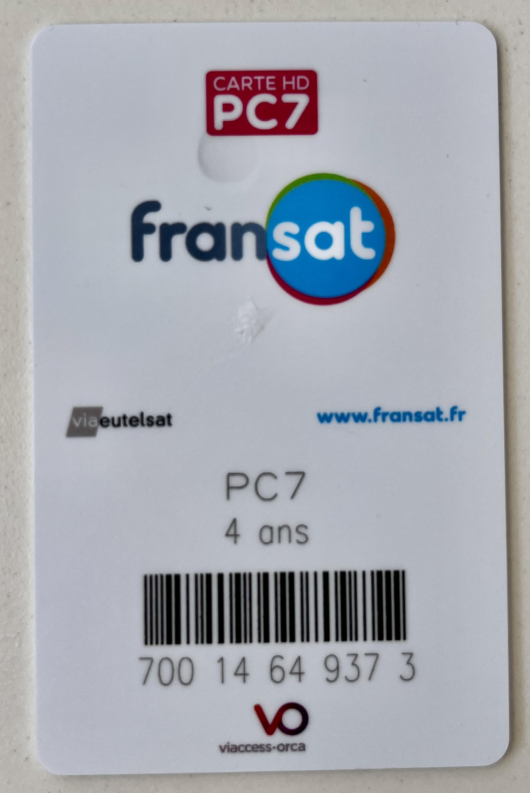 Carte FRANSAT PC7 HD - VALIDE 4 Ans + Porte-Cartes en Aluminium avec Blocage RFID