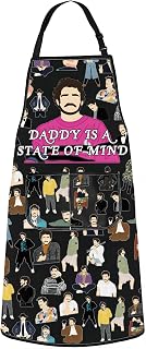 WZMPA Funny Actor Fans Kitchen Apron Movie Fans Gift Daddy Is A State Of Mind Adjustable Apron With Pockets Movie Merch