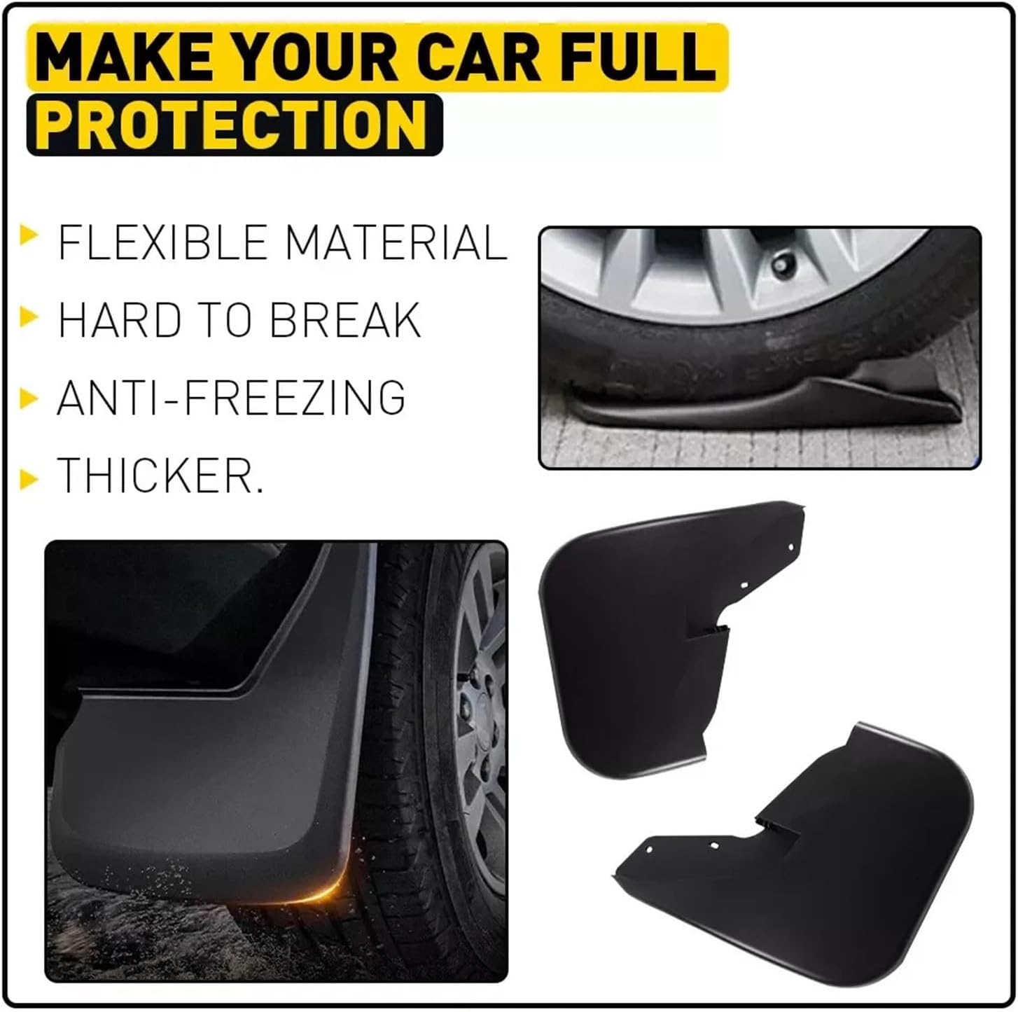 Rear L+R Wheel Mudflap Splash Guard Fit for Ford Transit Custom 1915642 (2012+On) Accessories