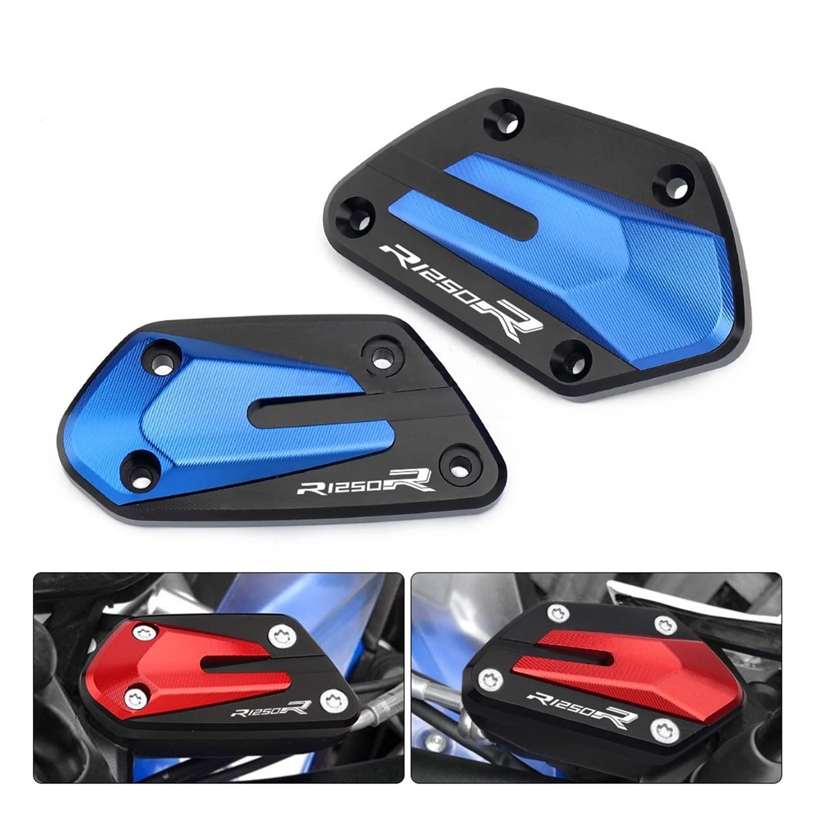 Accessori per serbatoi Per BMW R1250R R1250 R 1250r 2019 Moto Di Alluminio CNC Freno Anteriore Frizione Serbatoio Del Liquido Tappo Copertura Accessori(Blue)