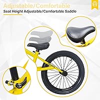 Vista 4 de GASLIKE 16 Inch Balance Bike for Big Kids Boys and Girls, No Pedal Sports Training Bicycle, Adjustable Seat Pneumatic Tires Quick Assembly