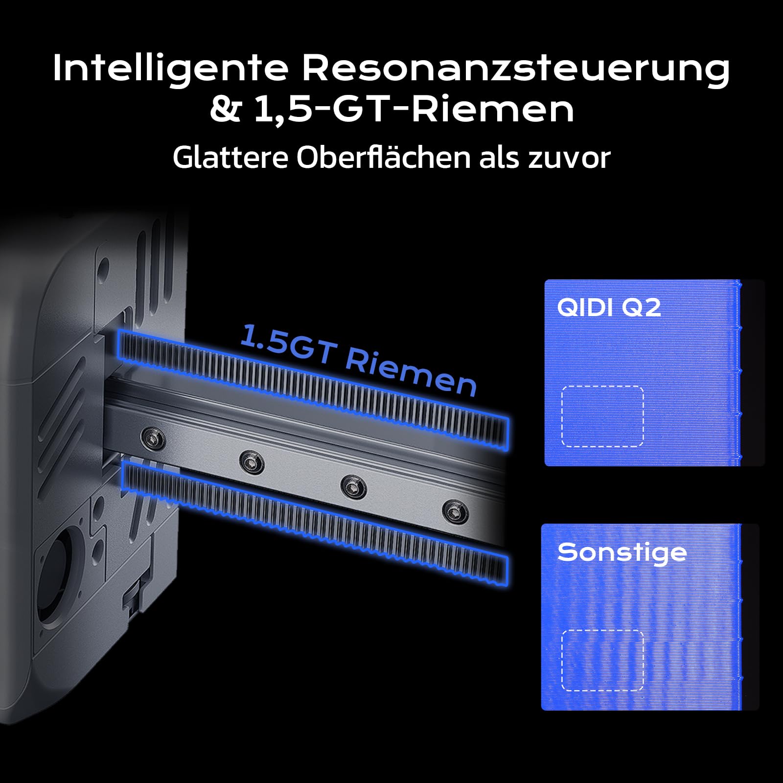 QIDI Q2 3D-Drucker, FDM 3D Drucker, 370°C Düsentemperatur, 65°C Beheizte Kammer, 3-in-1-Luftfilterung, 600 mm/s Höchstgeschwindigkeit, AI-Kamera, Auto-Leveling, 270x270x256mm Bauraum