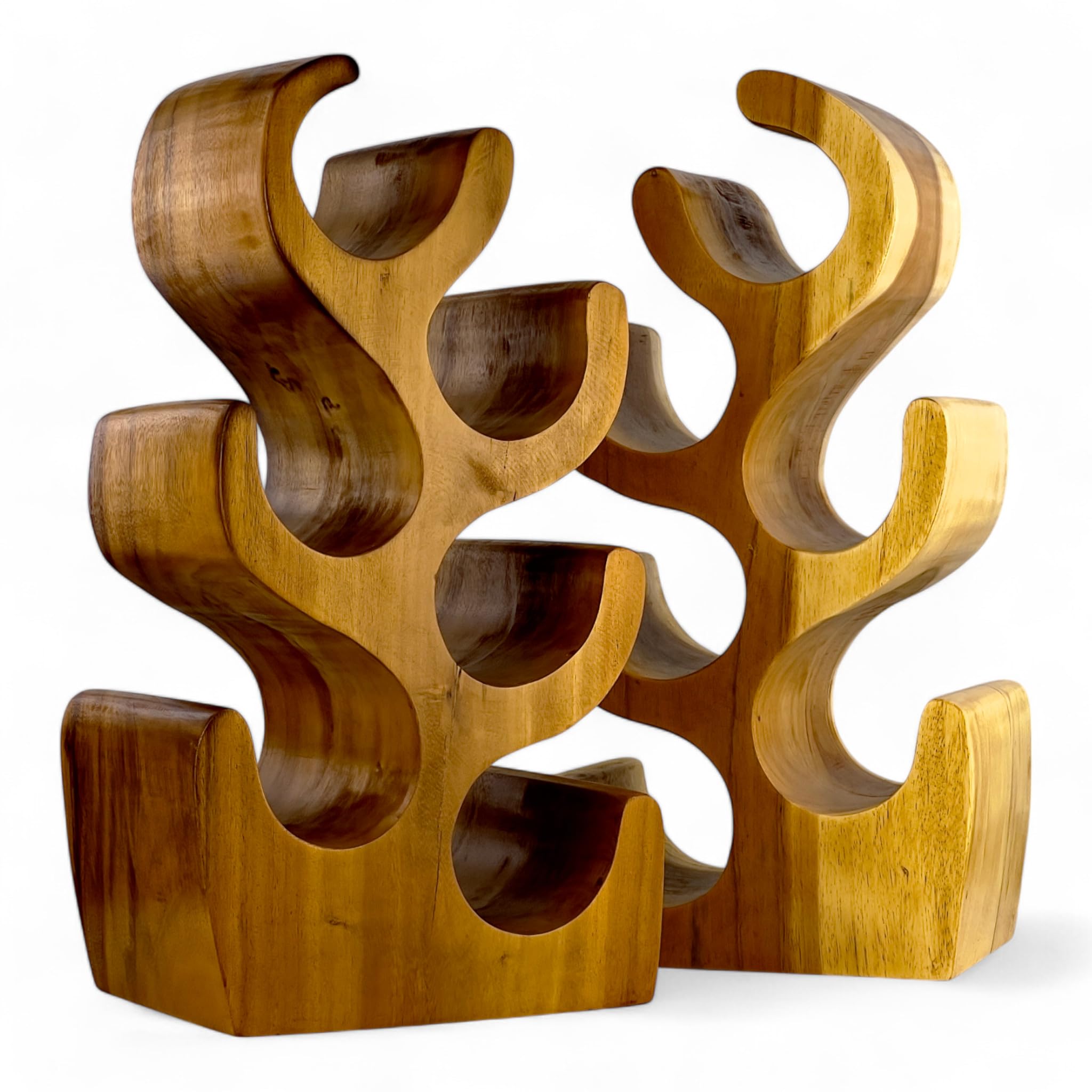 Regał na wino z litego drewna (50/70/100 x 27 x 18), wolnostojący stojak na wino z litego drewna (6 butelek, 50 x 27 x 18 cm)