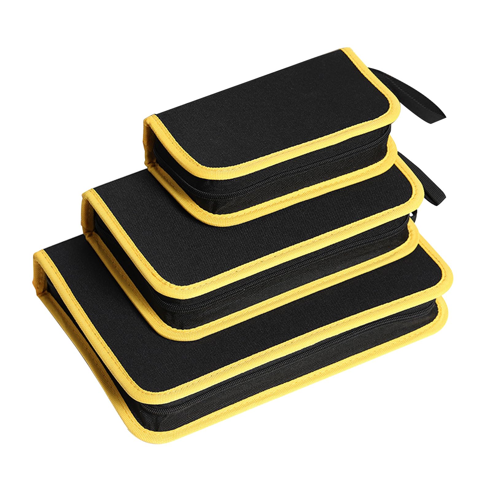 MEETOZ 3Pcs Tool Kits Organize Storage Pouch Tool Case with Zipper, Different Sizes Tool Pouch for All Tools