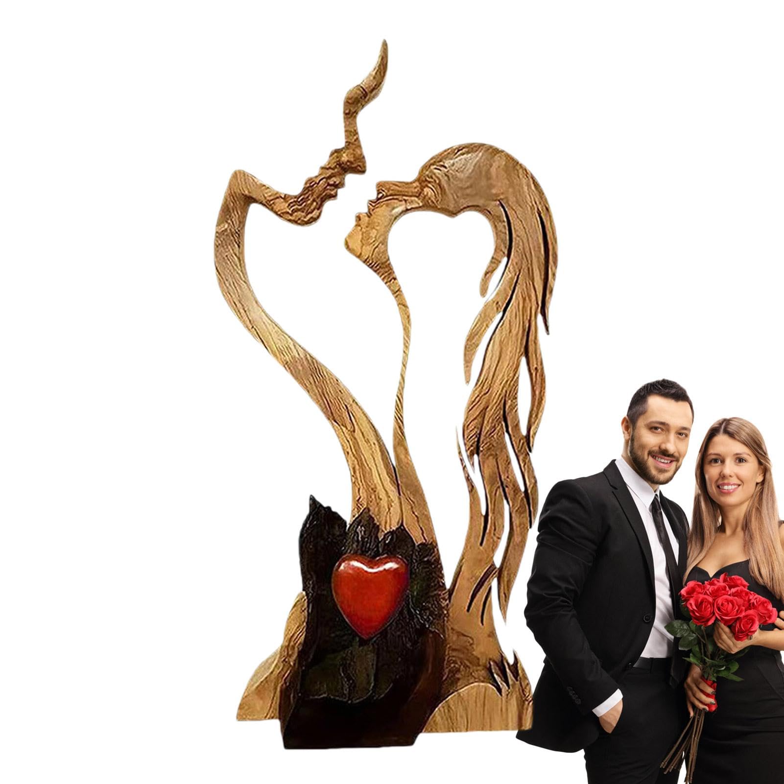 Rose en bois à offrir personnalisée - Joyeuse Saint Valentin - Ourson Câlin