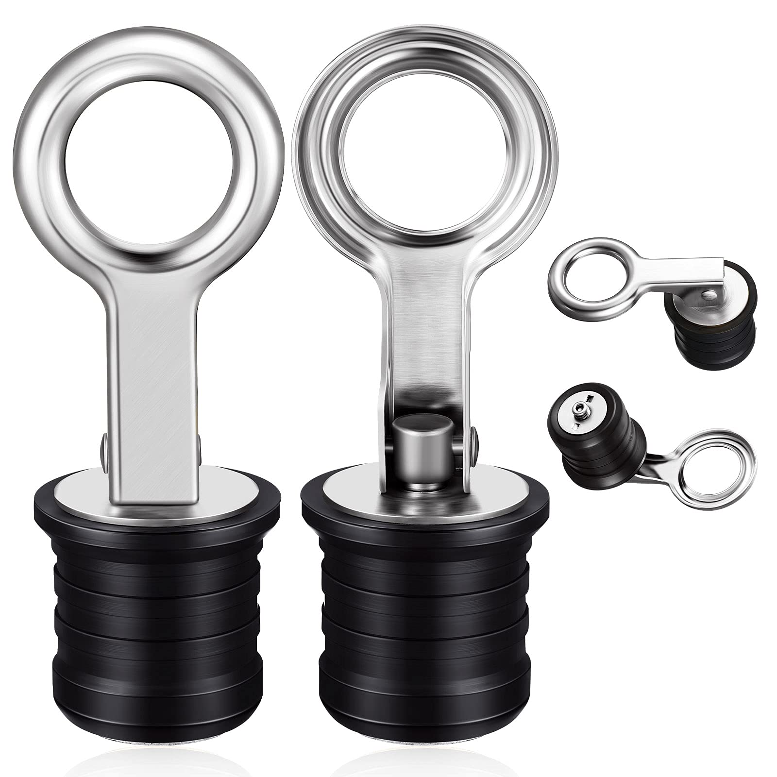 Honoson 2 Pcs Boat Drain Plug Stainless Steel 1 Inch for Drains