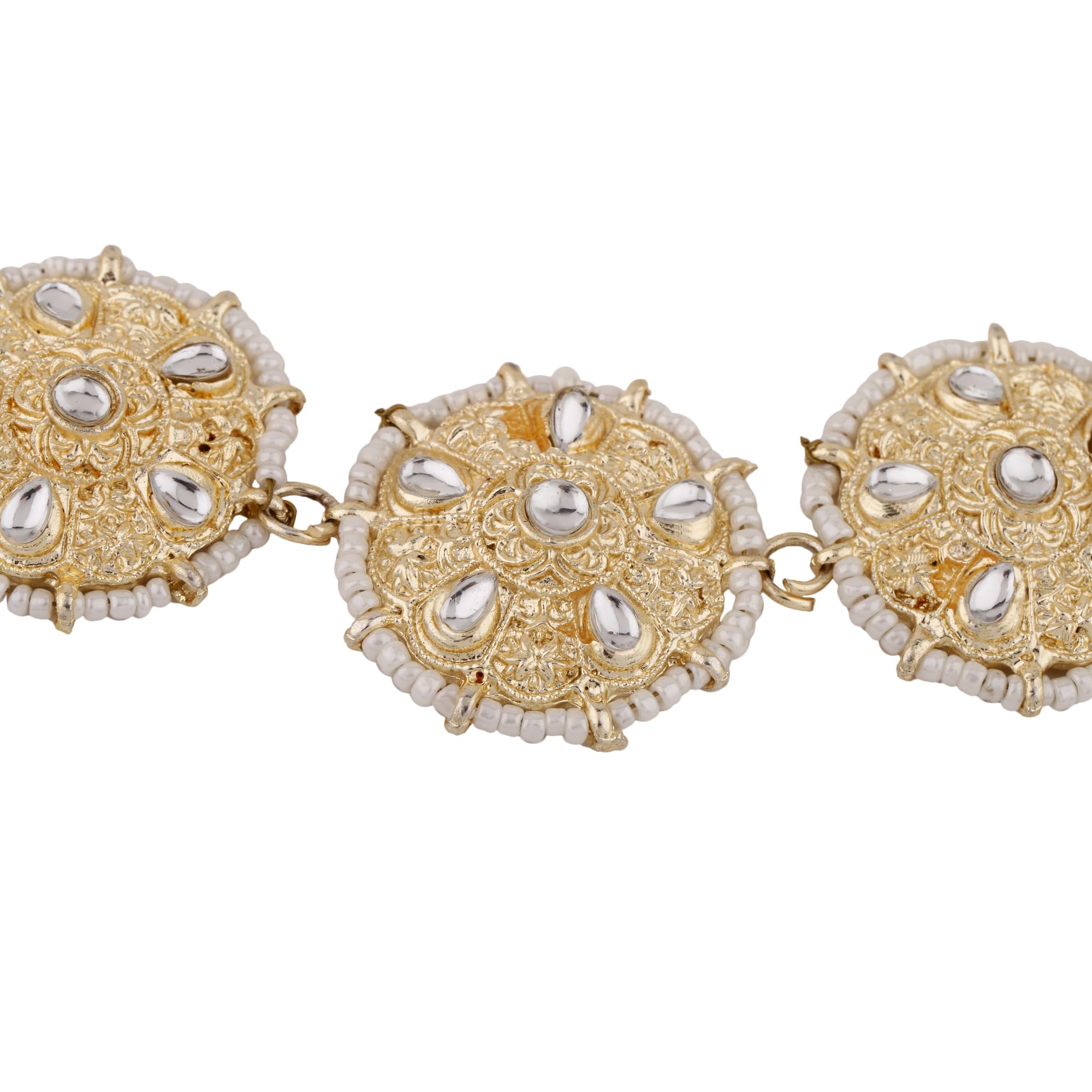 Stylish Kundan Sheeshphool Maang Tikka Mathapatti