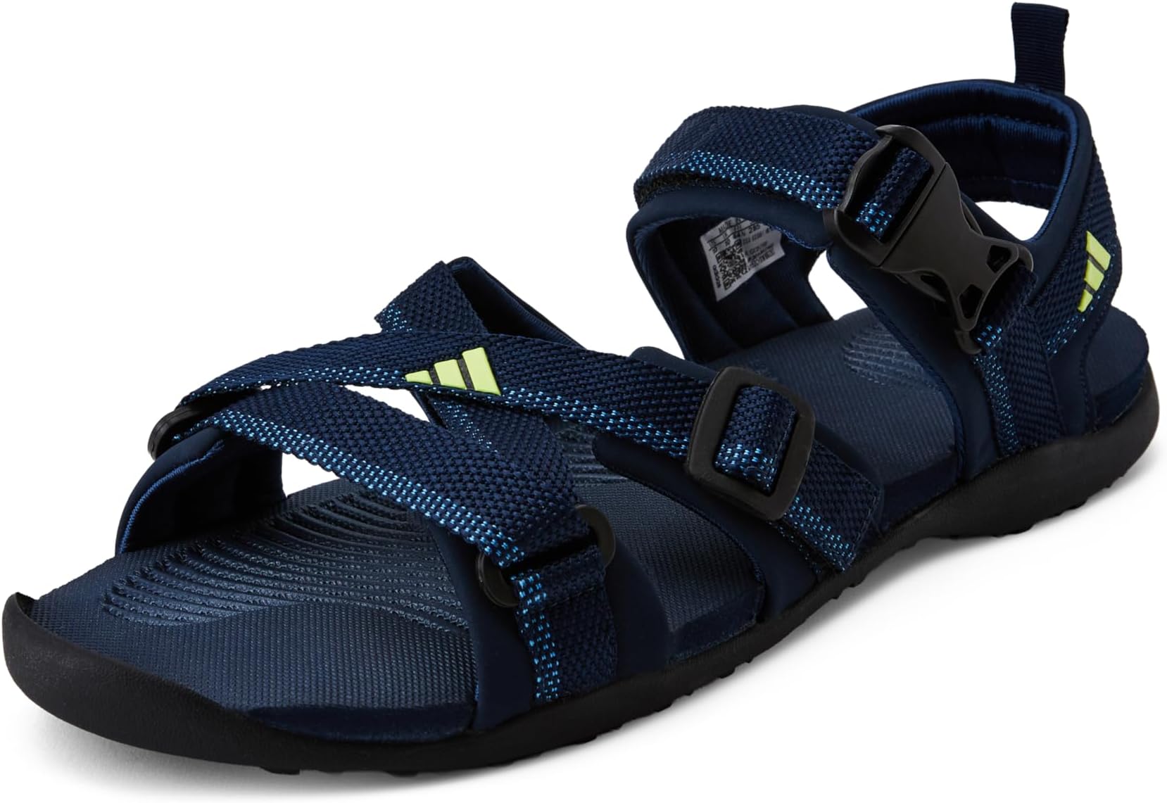 Men NU GLADI M Synthetic Outdoor Sandal CBLACK/DOVGRY/BLIBLU | HPW45
