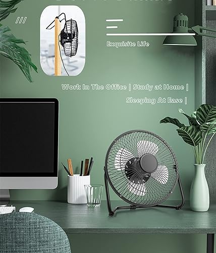 Miniatura 7 de Chchmu Ventilador USB de 4 pulgadas, mini ventilador de mesa de escritorio USB portátil alimentado por USB PC Netbook para camping, hogar, oficina,