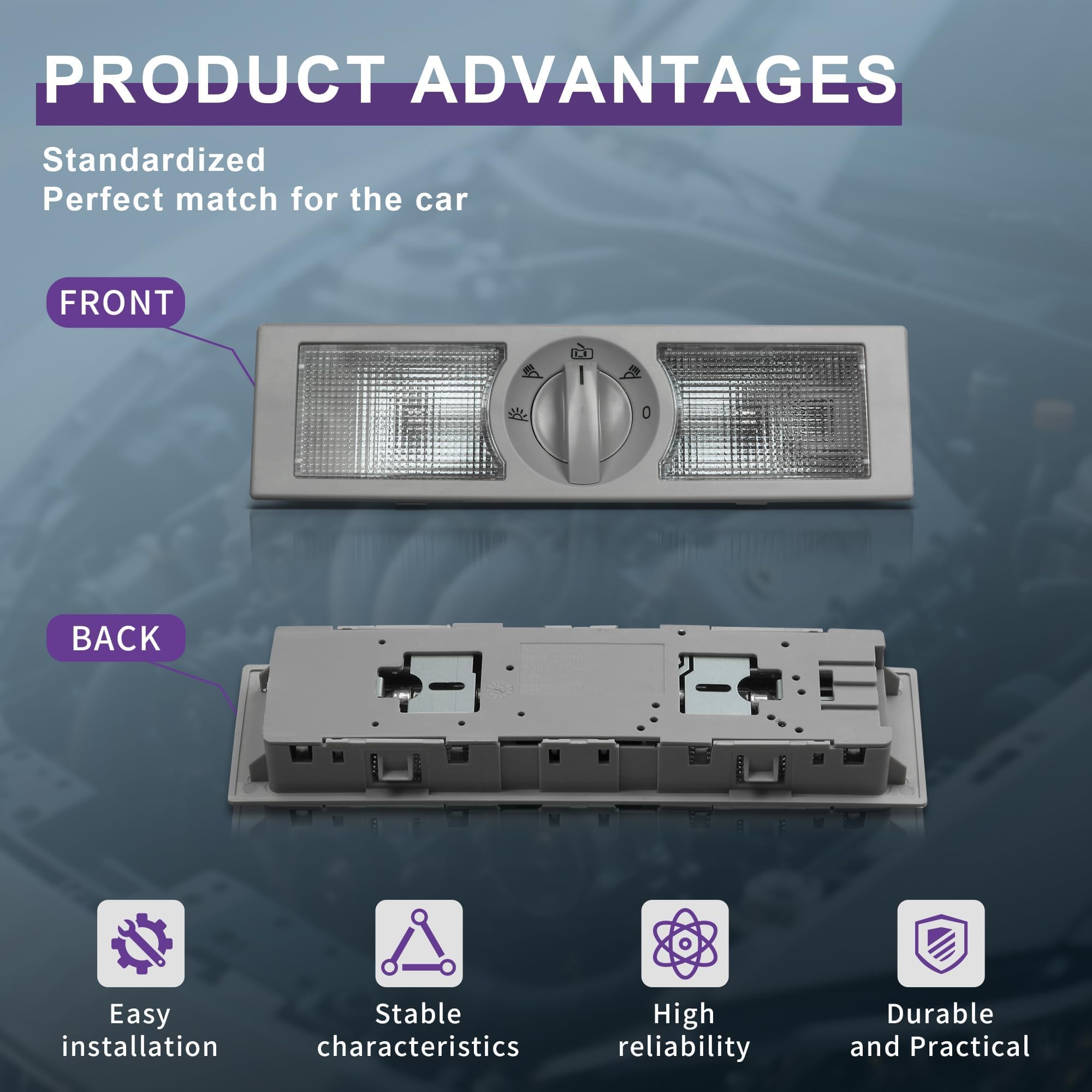 Amazon.com: Sprwinautummer 6Q0947291A Grey Front/Rear