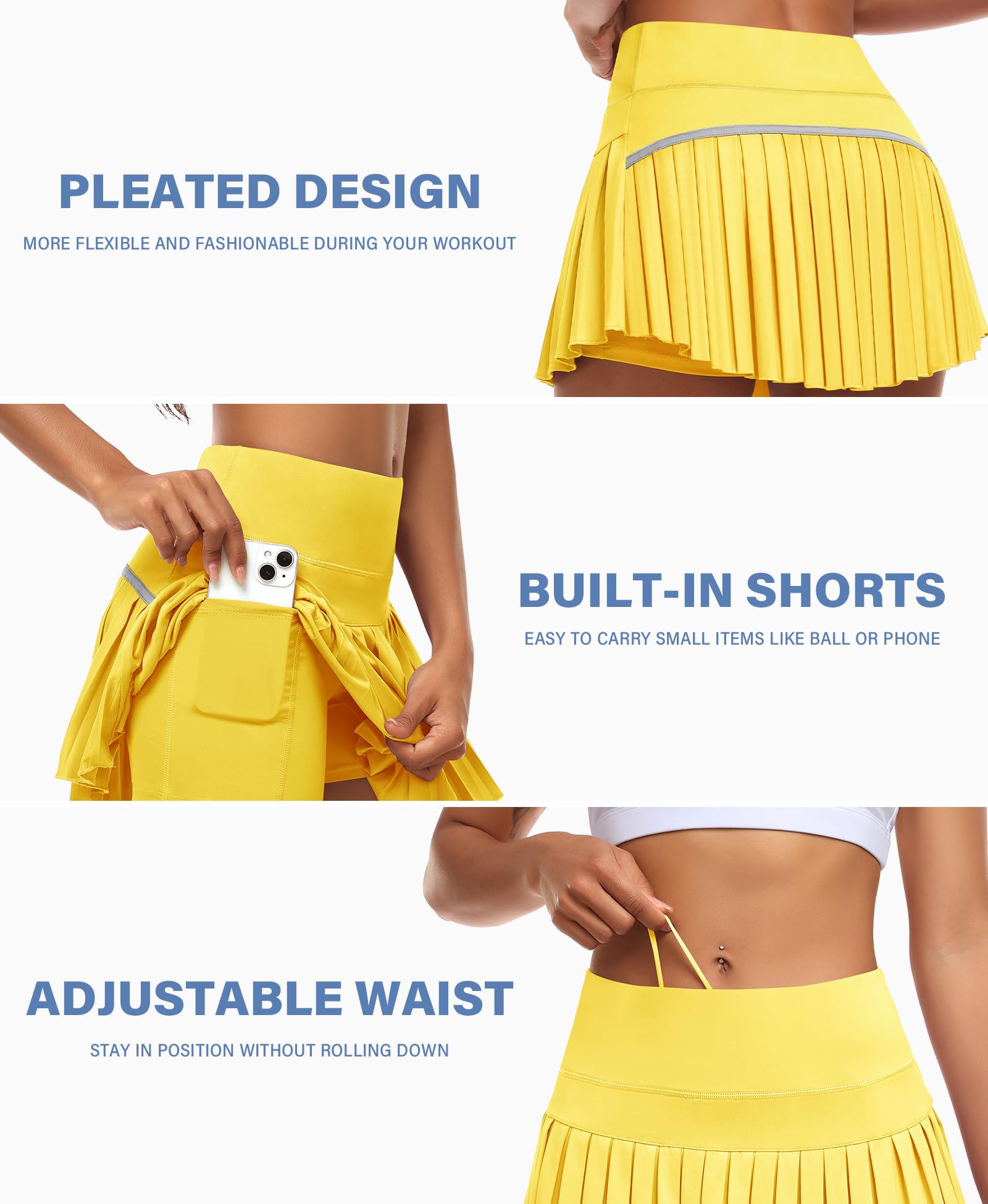 Falda pantalón de tenis para mujer, falda de golf, falda atlética