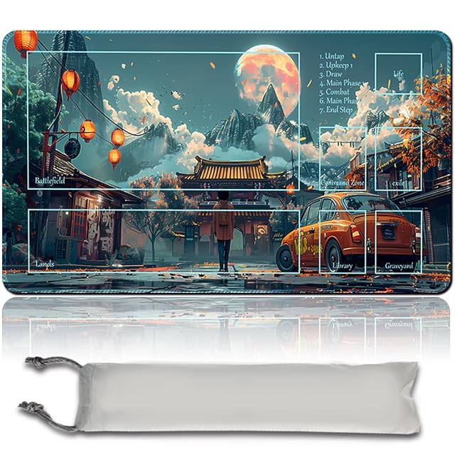 Juego de mesa MTG Playmat + bolsa impermeable libre, bordes cosidos