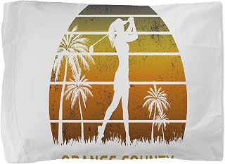 CafePress Retro Orange County Women's Golf Golfing Fan G Pillow Sham, 20" x 30"