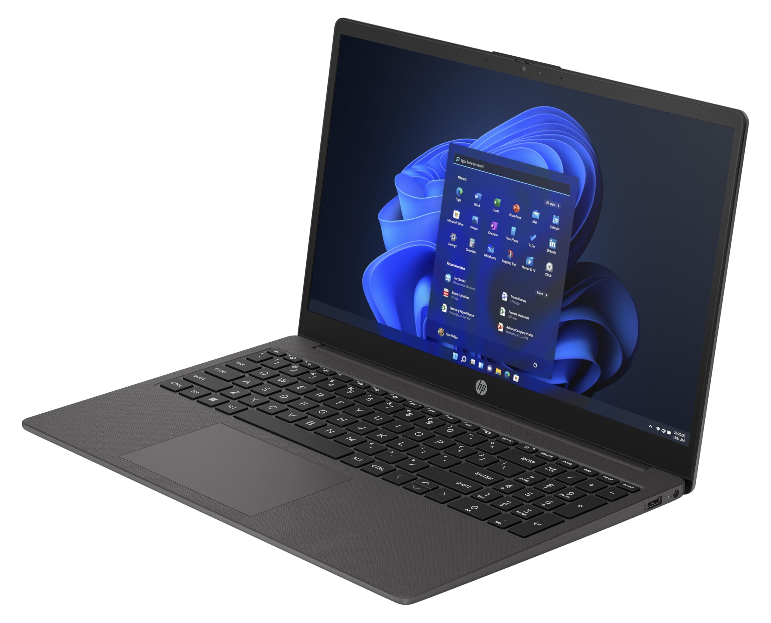 HP Laptop 15,6 Zoll IPS Full-HD, Intel Core i5 1334U, 10 x 4.60 GHz, 8 GB RAM, 256 GB SSD, Norton 360, Schwarz, Windows 11