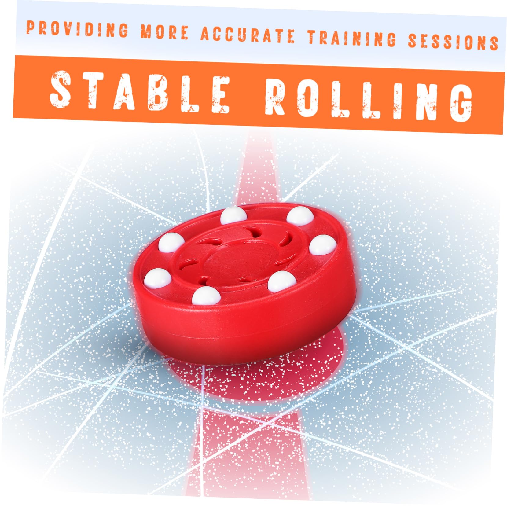 iplusmile Lot de 6 Palets de Roller Hockey en Abs Haute Visibilité et Roulement Stable Accessoires de Hockey pour Entraînement en Salle