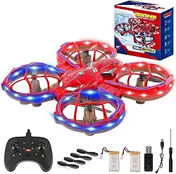 Drones para crianças de 8 a 12 anos: drone de acrobacias de brinquedo aranha com prevenção de obstáculos 5D, flip 3D, drone interno que paira automaticamente, quadricóptero RC infantil com