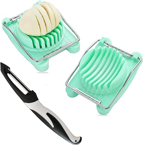 Cortador de huevos duros resistente  Cortador de huevos, cortador de huevos duros de acero inoxidable, picador de huevos duros para huevos duros,