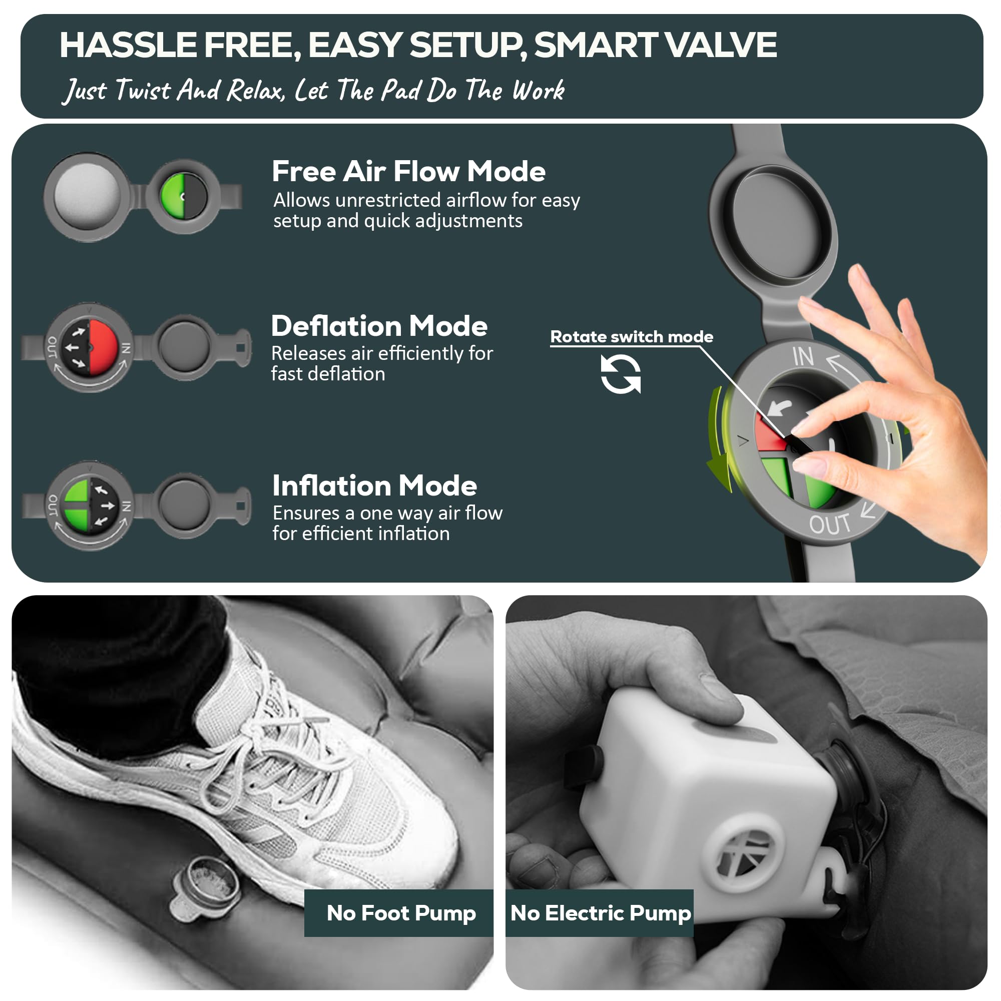 Gear Doctors Artemis Samopompująca podkładka do spania 3D – materac kempingowy 8,3 R-Value – izolowana mata do spania na zimną pogodę, wędrówki z plecakiem, wędrówki, namiot, do użytku na zewnątrz