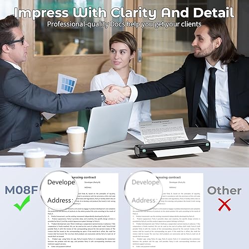 Miniatura 2 de Impresora portátil sin tinta con funda, impresoras portátiles inalámbricas para viajes, impresora Bluetooth pequeña compacta para iPhone, impresora