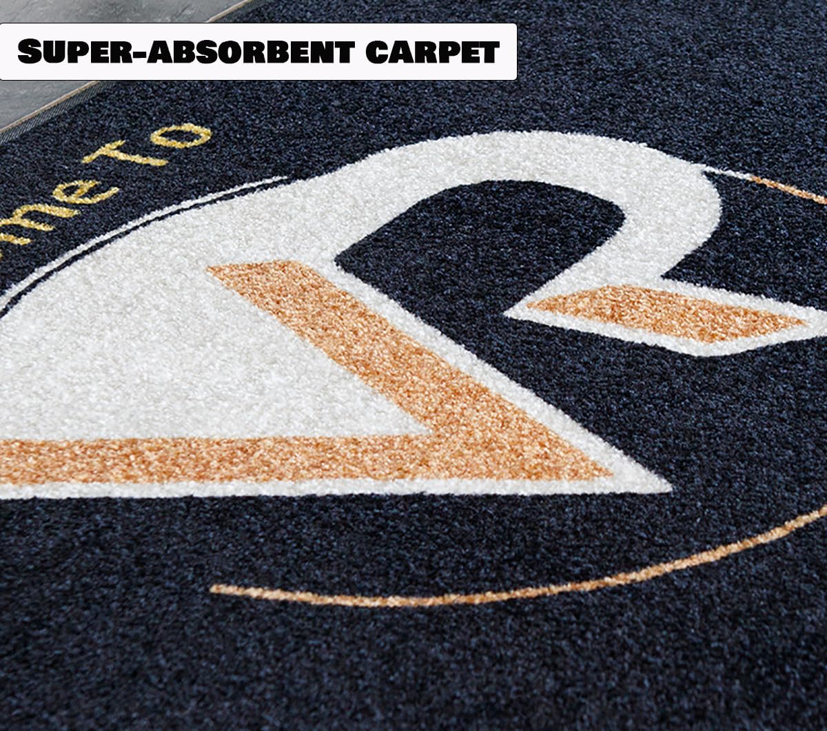 Zerbino Personalizzato con Logo Foto Scritta Zerbini Personalizzati Ingresso Esterno In Gomma Antiscivolo Tappeto Personalizzabile Interno per Casa Ufficio Aziendali,60x90cm