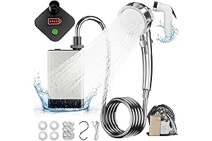 Ducha Portátil para Camping Recargable con Batería de Larga Duración