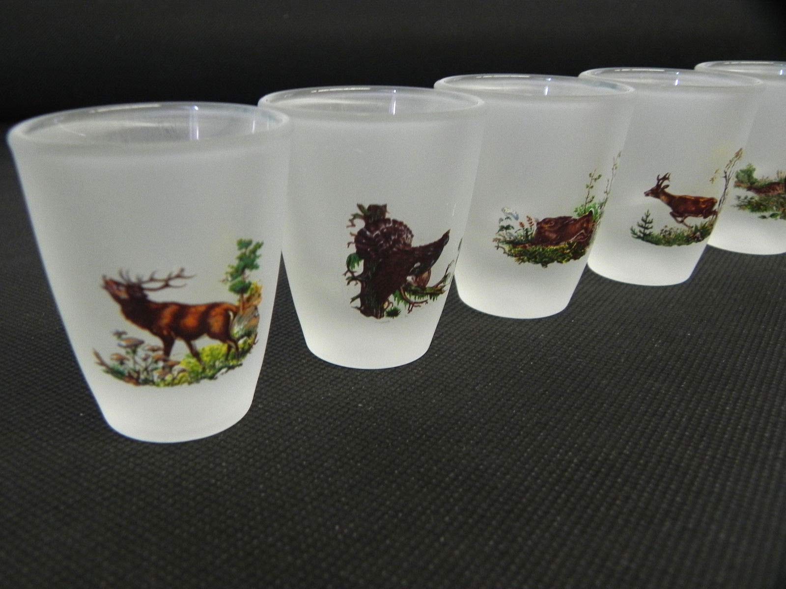 GTK Hirschkopf Stamper Gläser – 6er Set Mit Jagd-Motiv (2 Cl)