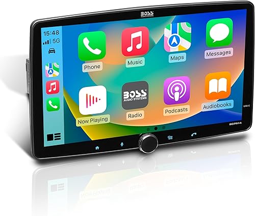 Miniatura 7 de BOSS Audio Systems BCPA10 Estéreo de Coche Single DIN Inalámbrico Apple CarPlay, Inalámbrico Android Auto, Pantalla Táctil de 10.1 Pulgadas,