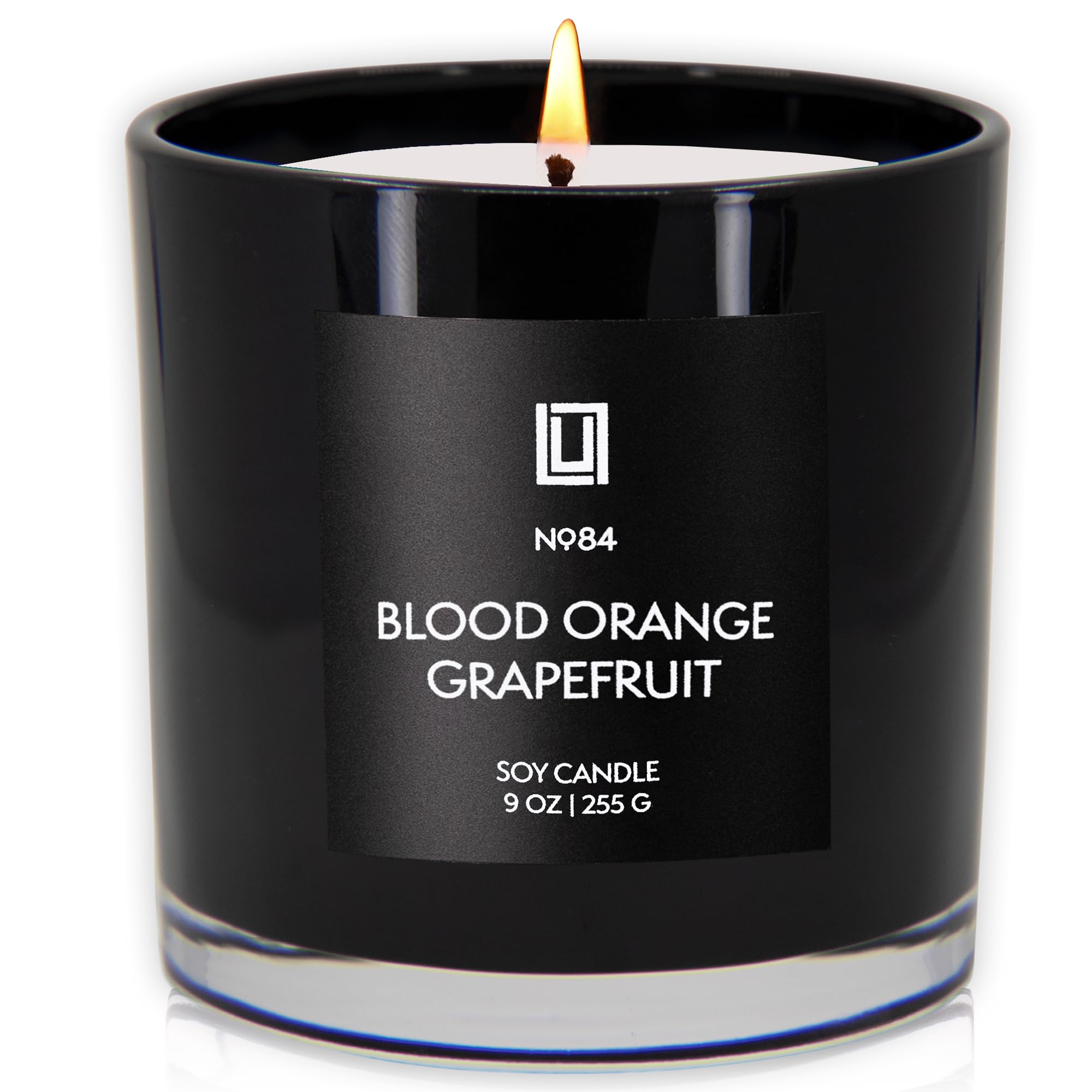 Lulu Candles Krwawa pomarańcza i grejpfrut | Luksusowa świeca zapachowa w słoiku sojowym | ręcznie nalewana w USA | wysoce pachnąca długotrwała (255 g)