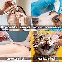 Vista 5 de 12 piezas de botellas vacías con cuentagotas de plástico blanco de 3 ml, contenedores pequeños recargables portátiles con tapón de rosca y tapones