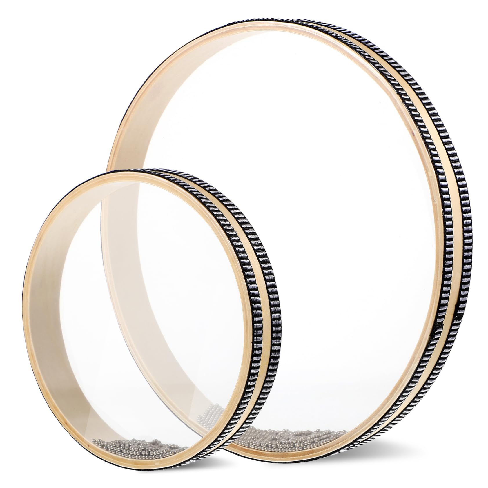 HANABASS 2 Pcs Ocean Drums for Meditation Wave Drums with Steel Balls Musical Instruments for Adults Percussion for Music Classrooms Gatherings