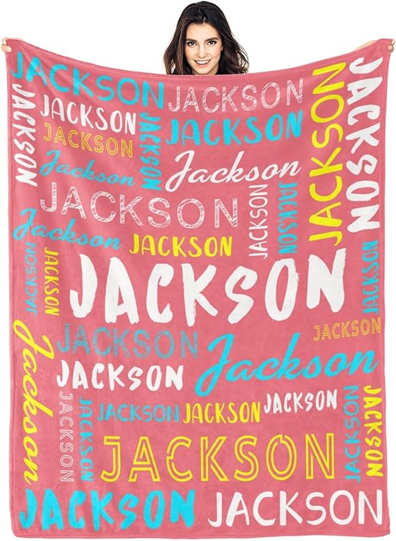 Personalized Name Blanket Customized Baby Blankets for Girls Boys Adults Monogrammed Blankets and Throws Christmas Birthday Mothers Fathers Valentines Day Gift