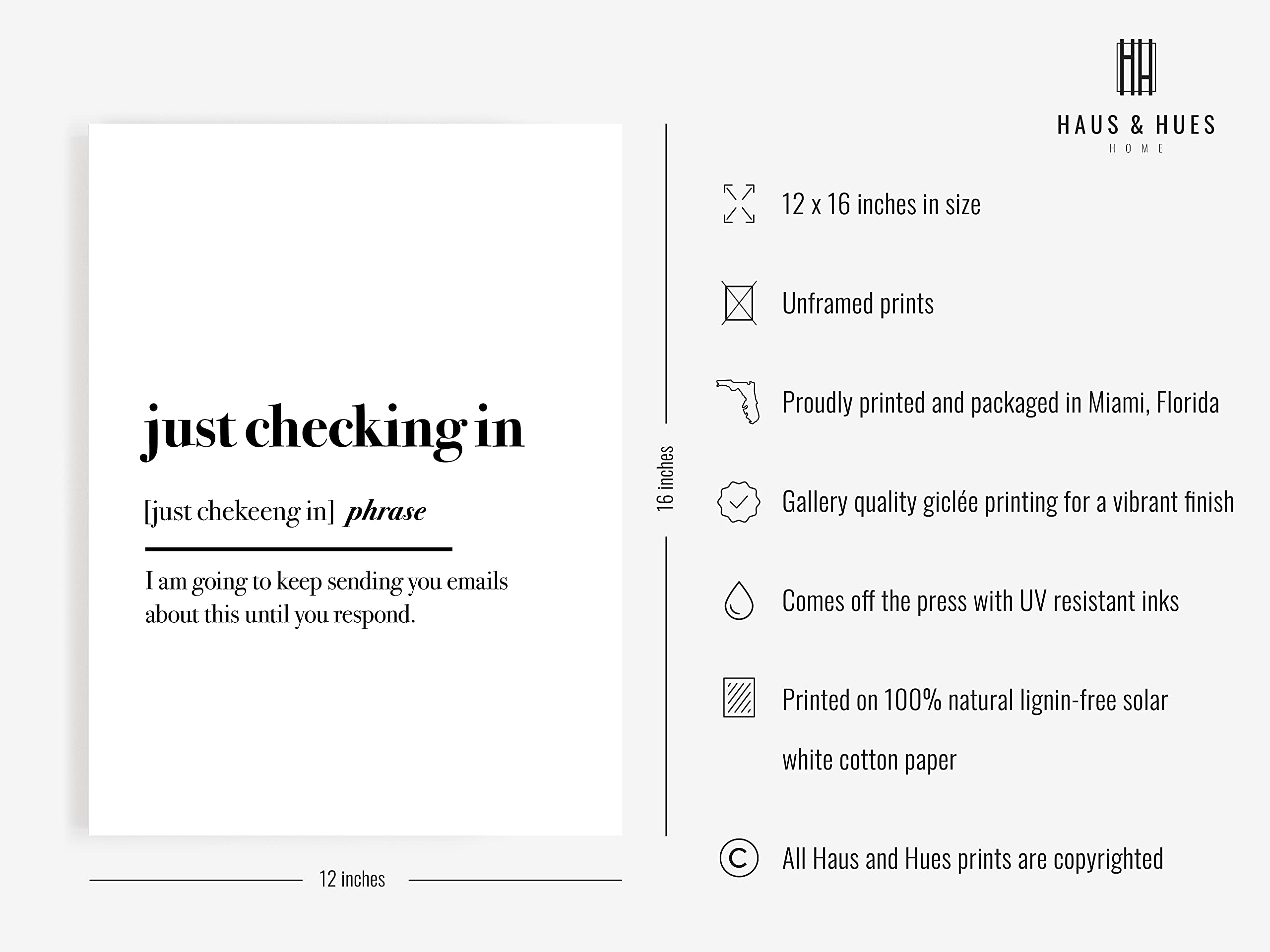 Buy Haus and Hues Funny Wall Décor Home Office Wall Decor Funny