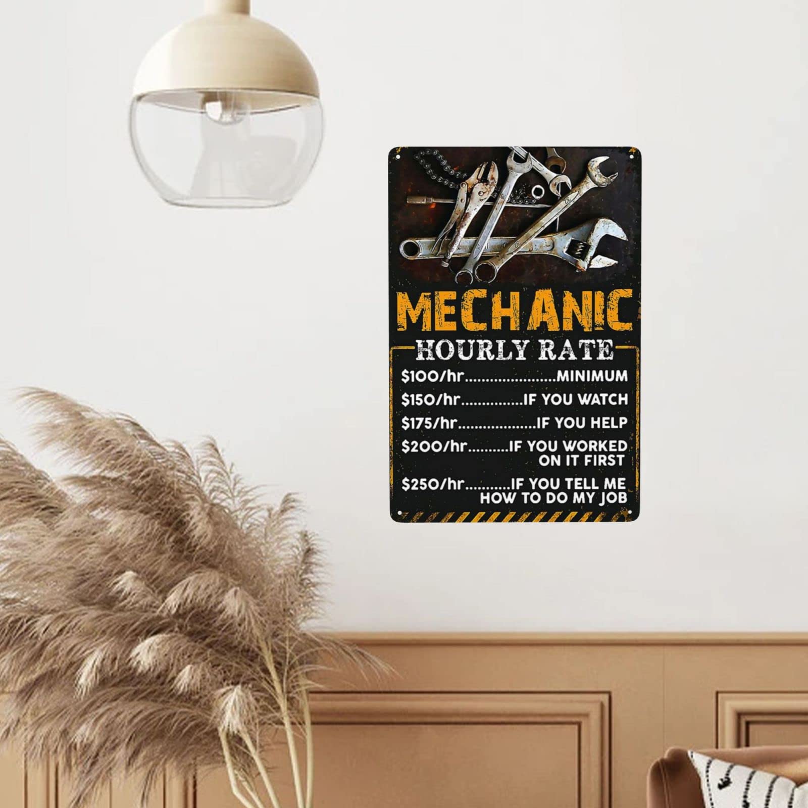 YOMIA 5 Letreros De Garaje Vintage – Señales De Metal De Aceite De Motor De Gas, Letreros De Estaño Retro Vintage Para Hombre, Letreros De Cueva Y Decoración, Decoración De Pared