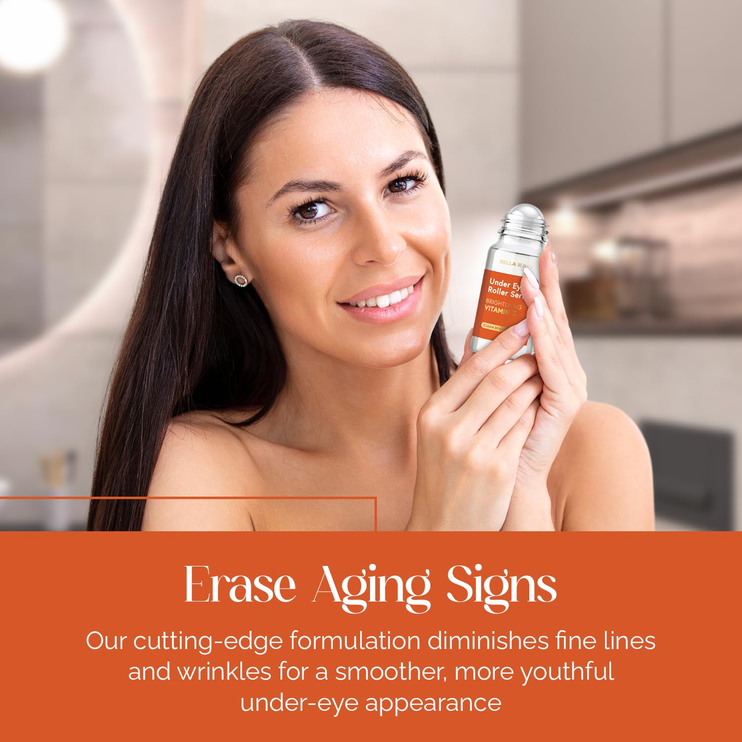 Bella Beauty Bella Beauty Eye Roller Serum With Vitamin C & Niacinamide, Reduces Puffiness, Fine Lines & Dark Circles - Image 3