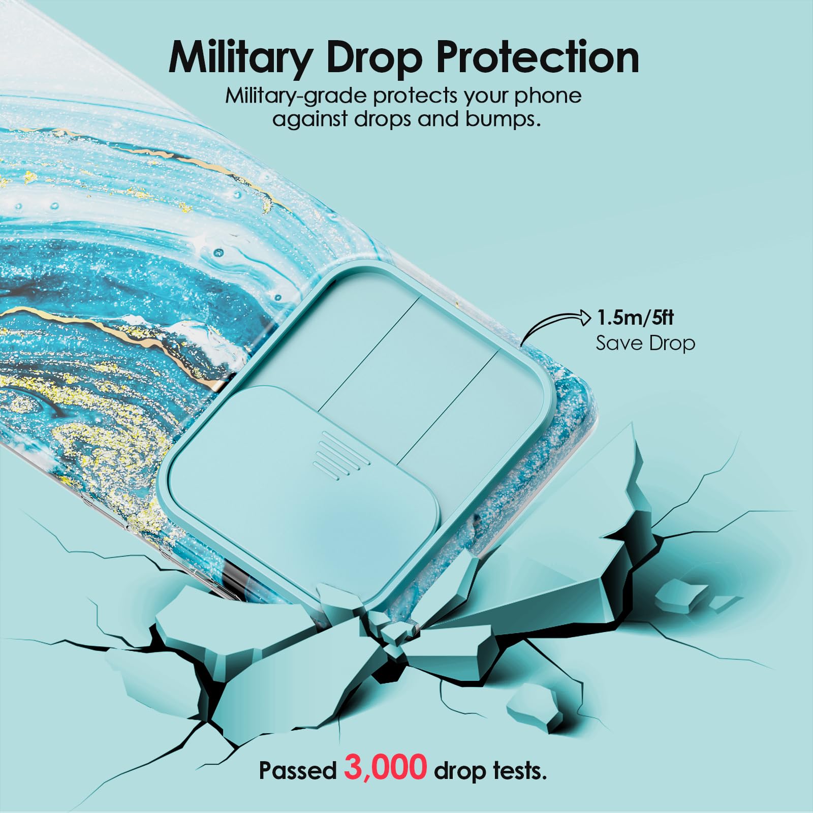 SHEDEER Cover per Samsung S26 Ultra,Copricamera scorrevole & Proteggischermo，Custodia Samsung S26 Ultra,Stile lucido con disegno, Anticaduta e leggera, Adatto a S26 Ultra 6.9 pollici（Bleu Étoilé）