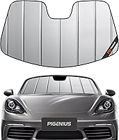 Vista 1 de Parasol para parabrisas para Porsche 718 Box-Ster, 2017-2025, parasol grueso para parabrisas delantero, 6 capas, protector solar plegable de acordeón