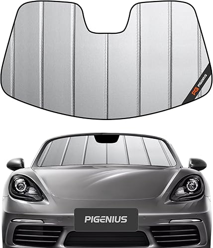 Parasol para parabrisas para Porsche 718 Box-Ster, 2017-2025, parasol grueso para parabrisas delantero, 6 capas, protector solar plegable de acordeón