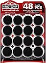 Felt Furniture Pads X-Protector - 48 PCS 1" - Premium Felt Pads Floor Protectors - Furniture Feet Wood Floors Protectors - Prevent Scratches, Annoying Noise & Protect Your Hard Surfaces! (Black)