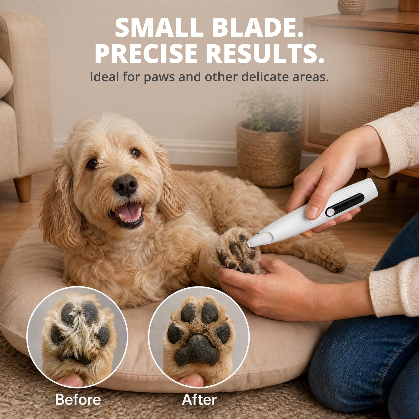 Silent Pet Paw Trimmer | Recortadora de patas inalámbrica para aseo