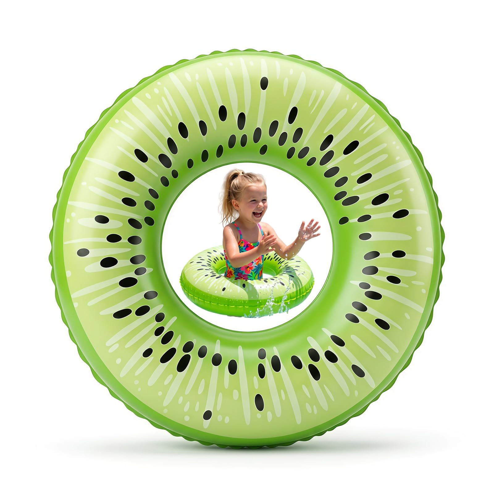 NIFTYY Swimming Rings for Kids Adults β Kiwi fruit Swim Tube, Inflatable Pool Floats, Rubber Ring for Swimming, Beach & Pool Party Supplies (70# Children)