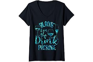 Womens Blame It On The Drink Package Cruising Lover Cruiser Cruise V-Neck T-Shirt