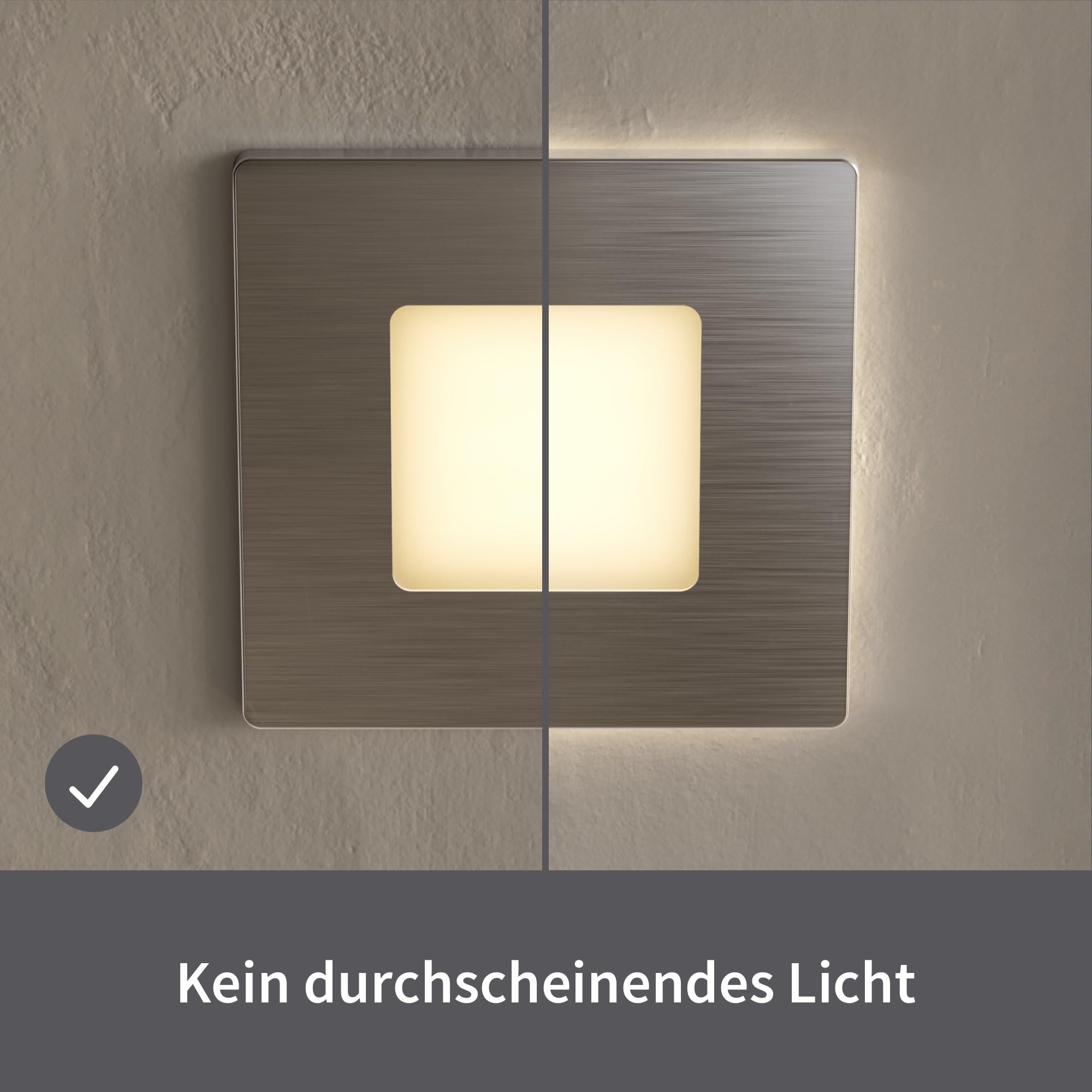 Scandinavian home 6er Set Wandeinbaustrahler I LED Treppenbeleuchtung 230V 1W Warmweiß außen IP65 I 100lm 3000K CRI90 I Edelstahl Treppenstufenbeleuchtung für Unterputzdosen/Gerätedosen 68mm