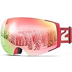 ZIONOR X4 Ski Goggles Magnetic Lens - Snowboard Goggles for Men Women Adult - Snow Goggles Anti-fog UV Protection