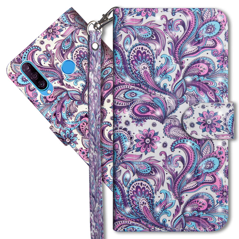 MRSTER Compatibile con Huawei P30 Lite Custodia, Creativo 3D Design [Funzione Stand] [Magnetica] [Slot Carte] Flip Pelle PU Cover Protettiva Caso per Huawei P30 Lite (2019). YX 3D 9